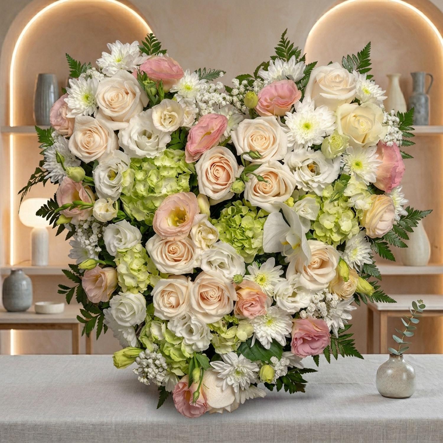 Corazón de Flores Funerario Recuerdo Infinito
