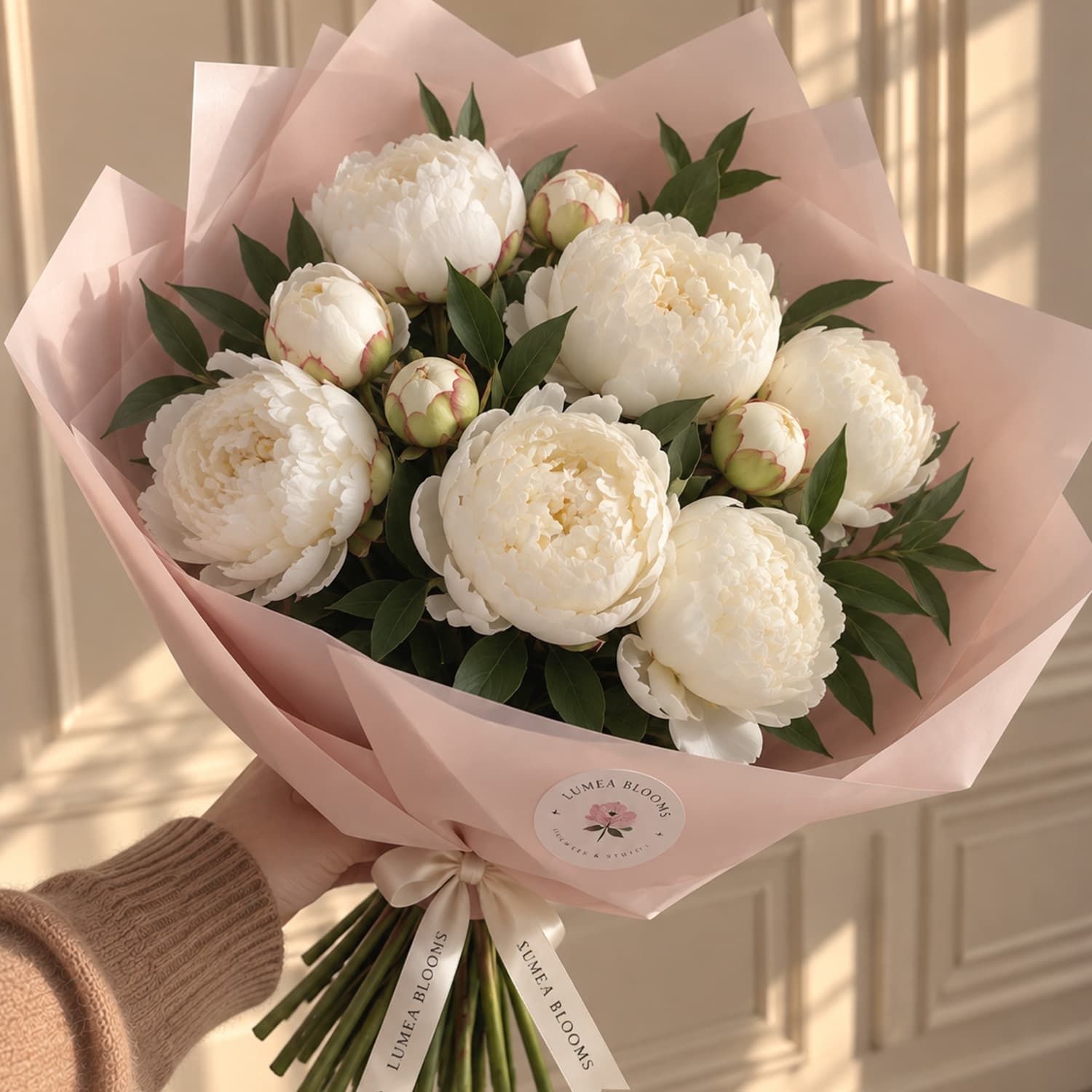 White Peony Bouquet