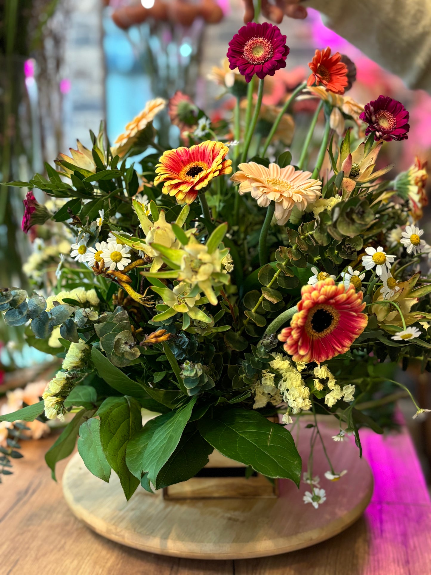 Taller - Centro floral natural